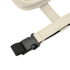 Riñonera Deportiva Grande para Mujer - Bolsa de Cintura Beige de Cuero Sintético