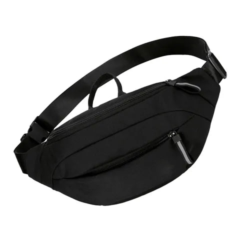 Riñonera Deportiva Negra Oxford Multifuncional Ajustable
