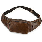 Riñonera Deportiva de Cuero Genuino para Hombre y Mujer - Bolso Bandolera Unisex