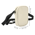 Riñonera Deportiva Grande para Mujer - Bolsa de Cintura Beige de Cuero Sintético