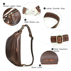 Riñonera Deportiva de Piel para Hombre | CONTACT'S - Bolsa Cruzada y Bandolera