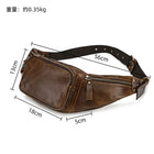 Riñonera Deportiva de Cuero Genuino para Hombre y Mujer - Bolso Bandolera Unisex