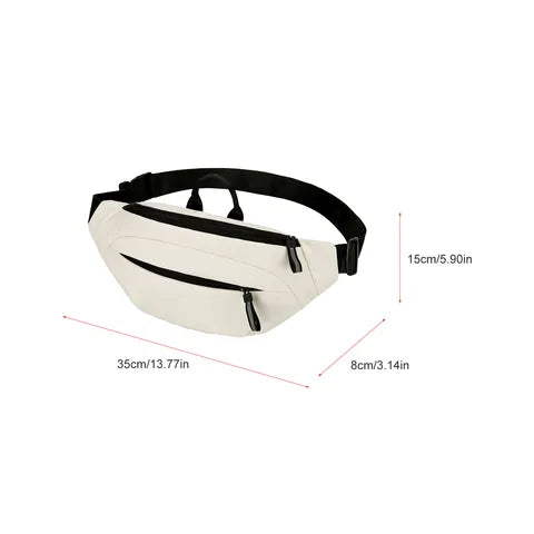 Riñonera Deportiva Oxford Blanca - Multifuncional y Ajustable