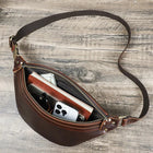 Riñonera Deportiva de Piel para Hombre | CONTACT'S - Bolsa Cruzada y Bandolera