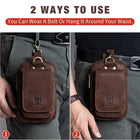Riñonera Deportiva para Hombre - Bolsa de Cintura Pequeña de Cuero