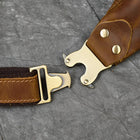 Riñonera Hombre Cuero Genuino - Bolso Bandolera Pequeño Multifuncional para Viaje