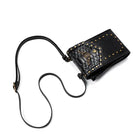 Riñonera Deportiva Gótica Punk de Cuero Negro con Tachuelas - Bolsa de Cadera Vintage Steampunk