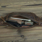 Riñonera de Cuero para Hombre - Bolso de Piel de Vestir Mini y Elegante