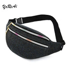 Riñonera Deportiva Holográfica para Mujer y Niña - Bolso de Cintura Brillante con Cartera para Teléfono