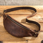 Riñonera de Cuero para Hombre - Bolso de Piel de Vestir