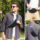 Riñonera de Viaje para Hombre de Cuero Genuino - Bolsa Multifuncional 3 en 1 para Cintura, Pecho y Banda