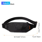 Riñonera Hombre Negra - Bolso Bandolera Casual de Cintura