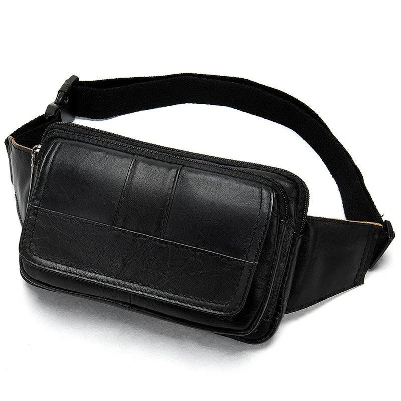 Riñonera de Cuero para Hombre - Bolso de Piel de Vestir Premium
