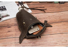 Riñonera Deportiva de Cuero Crazy Horse - Bolsa Retro para Viaje con Gancho para Teléfono