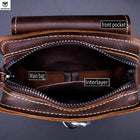 Riñonera Deportiva de Cuero Crazy Horse - Pequeña Bolsa Bandolera para Teléfono