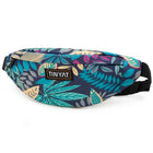 Riñonera Deportiva Unisex con Estampado de Hojas - Bolsa de Cintura para Running, Senderismo y Viajes