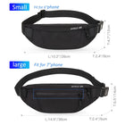 Riñonera de Viaje para Hombre Hk Fanny Pack Negra Impermeable - Bolsa de Cintura para Dinero, Teléfono y Accesorios