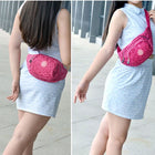 Riñonera Deportiva para Correr y Caminar - Bolsa de Cintura con Estampado Divertido para Mujer