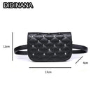 Riñonera Deportiva Mujer con Tachuelas y Diamantes - Bolsa Cintura Cuadros