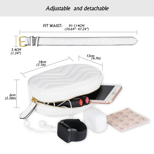 Riñonera de Cuero para Mujer - Bolso de Piel de Vestir Elegante
