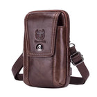 Riñonera Deportiva de Cuero para Hombre - Bolsa de Cintura Pequeña