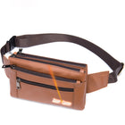 Riñonera de Cuero para Hombre - Bolsa de Cintura de Viaje Casual