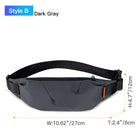 Riñonera de Viaje para Hombre Hk Fanny Pack Negra Impermeable - Bolsa de Cintura para Dinero, Teléfono y Accesorios