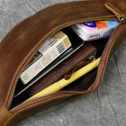 Riñonera de Cuero para Hombre - Bolso de Piel de Vestir Mini