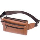 Riñonera de Cuero para Hombre - Bolsa de Cintura de Viaje Casual