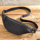 Riñonera de Viaje para Hombre de Cuero Genuino - Bolsa Multifuncional 3 en 1 para Cintura, Pecho y Banda