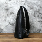 Riñonera de Cuero Genuino para Hombre - Bolso Bandolera Casual y Elegante