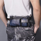 Riñonera Deportiva de Cuero Original para Hombre - Bolsa Sling Moderna para Viajes