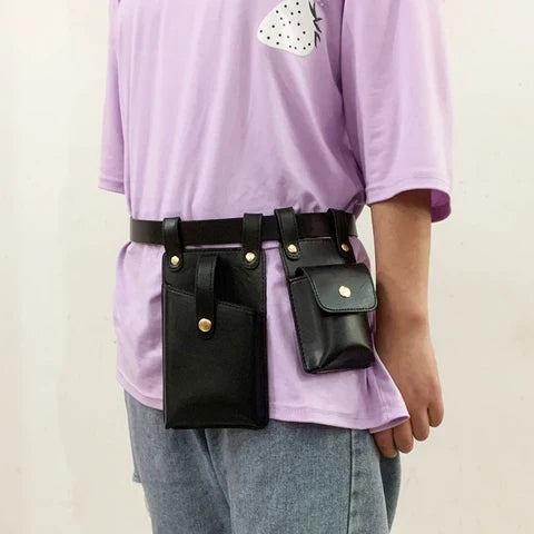 Riñonera Deportiva Mujer 2 Piezas - Bolso Cintura con Compartimento para Cigarrillos