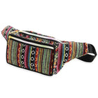 Riñonera Deportiva Étnica Vintage para Mujer - Bolsa de Cintura Retro