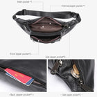 Riñonera Deportiva de Cuero Genuino - WESTAL Original Multibolsillos