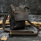 Riñonera de Cuero Auténtico - Bolso Cinturón Multifuncional Casual