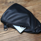 Riñonera de Cuero Genuino para Hombre - Bolso Bandolera Casual y Elegante