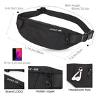 Riñonera Hombre Negra - Bolso Bandolera Casual de Cintura