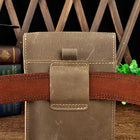 Riñonera Deportiva de Cuero para Hombre - Bolsa de Cintura Pequeña con Compartimento para Teléfono 7