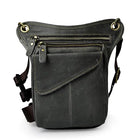 Riñonera Deportiva de Cuero Genuino para Hombre - Bolso Sling Multifuncional
