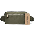 Riñonera de Cintura para Mujer - Bolso Bandolera Grande de Nylon en Negro