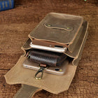 Riñonera Deportiva de Cuero para Hombre - Bolsa de Cintura Pequeña con Compartimento para Teléfono 7