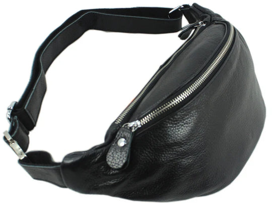Riñonera de Cuero para Hombre - Bolso de Piel de Vestir