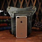 Riñonera Deportiva de Cuero Genuino para Hombre - Bolso Sling Multifuncional