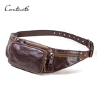 Riñonera de Cuero para Hombre - Bolso de Piel de Vestir Mini