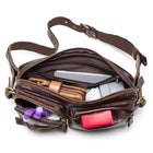Riñonera de Cuero Genuino para Hombre - Bolsa de Cintura de Viaje Premium