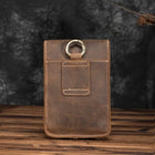 Riñonera Deportiva de Cuero para Hombre - Estilo Retro con Compartimento para Teléfono de 7 Pulgadas