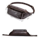 Riñonera de Cuero Vintage para Hombre - Bolso de Piel de Vestir Elegante