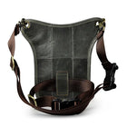 Riñonera Deportiva de Cuero Genuino para Hombre - Bolso Sling Multifuncional
