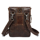Riñonera Deportiva de Cuero Genuino - Diseño Cocodrilo, Cruzada y Elegante